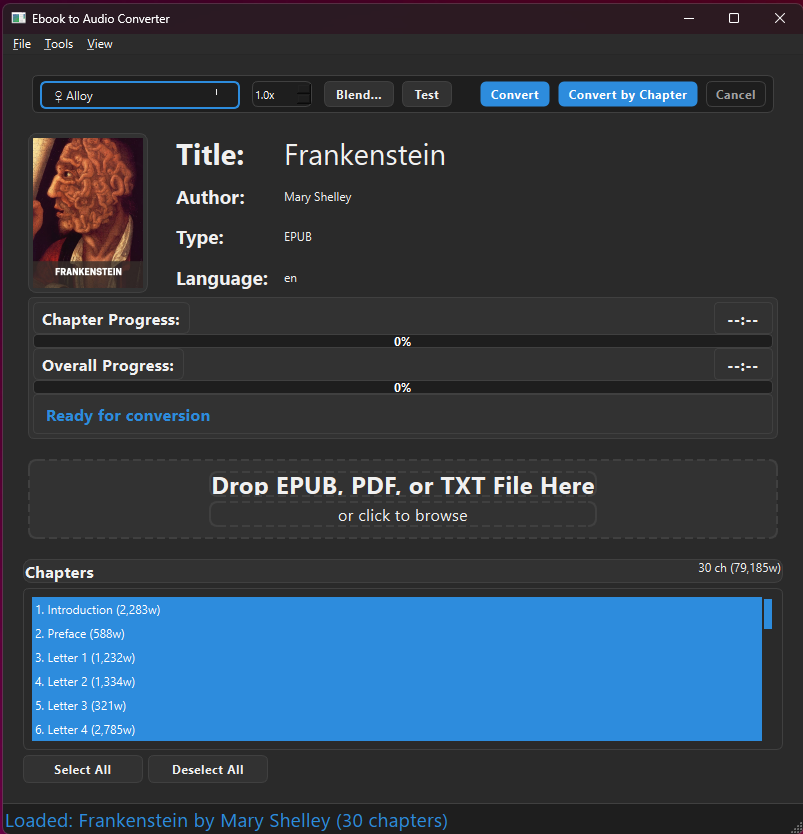 Conversion Progress Interface